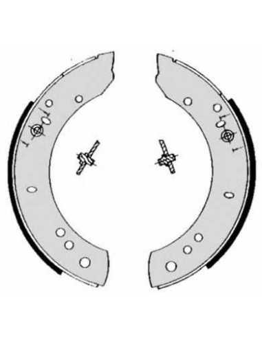 Zapata de freno eje trasero BREMBO S 44 502 - LAND ROVER 90/110