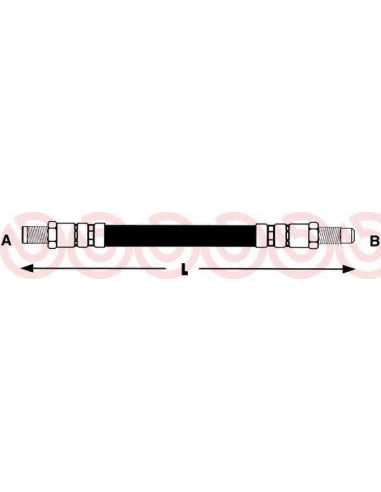 Latiguillo de frenos eje delantero izquierda/derecha BREMBO T 30 032 - MITSUBISHI SAPPORO Mk II