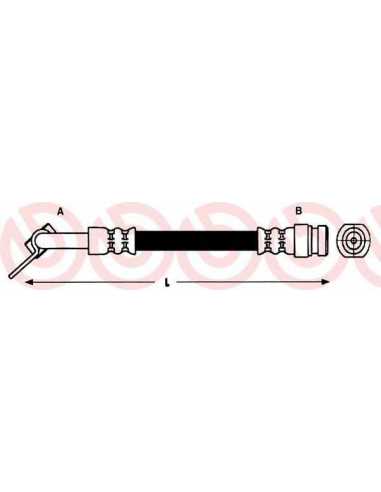 Latiguillo de frenos eje delantero derecha BREMBO T 30 070 - HYUNDAI SATELLITE