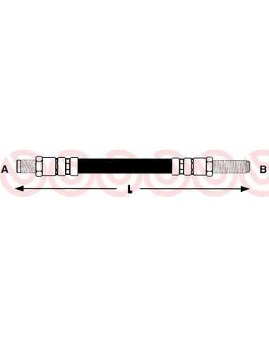 Latiguillo de frenos eje trasero izquierda/derecha BREMBO T 44 015 - LAND ROVER RANGE ROVER  