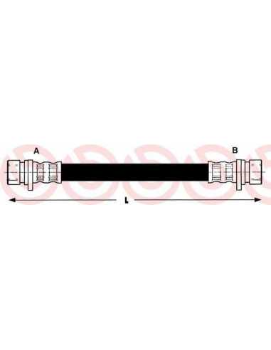Latiguillo de frenos eje delantero izquierda/derecha BREMBO T 44 024 - LAND ROVER RANGE ROVER Mk II