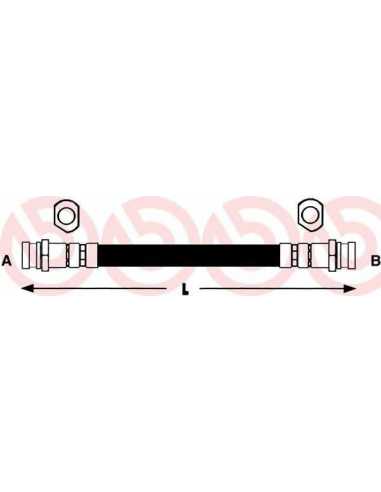 Latiguillo de frenos eje trasero izquierda/derecha BREMBO T 49 017 - MAZDA TELSTAR II Fastback