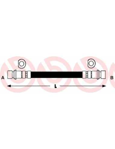 Latiguillo de frenos eje trasero izquierda/derecha BREMBO T 52 015 - ROVER 200