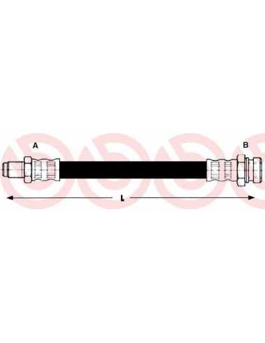 Latiguillo de frenos eje delantero izquierda/derecha BREMBO T 54 005 - MITSUBISHI PAJERO/SHOGUN I