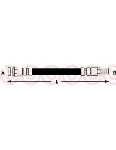 Latiguillo de frenos eje trasero izquierda/derecha BREMBO T 54 019 - MITSUBISHI SIGMA