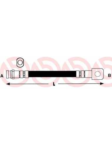 Latiguillo de frenos eje delantero izquierda/derecha BREMBO T 56 004 - NISSAN SAFARI Todo terreno