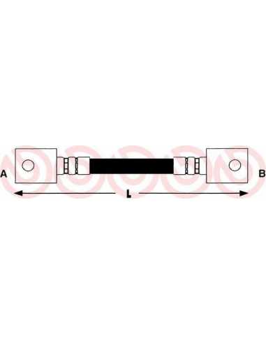 Latiguillo de frenos eje delantero izquierda/derecha BREMBO T 56 005 - NISSAN PATROL Station Wagon