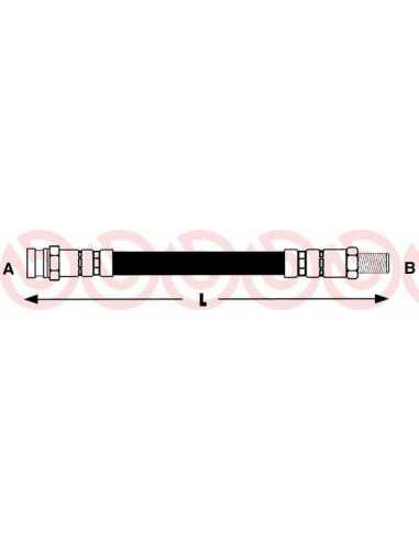 Latiguillo de frenos eje trasero izquierda/derecha BREMBO T 56 017 - NISSAN VANETTE Autobús