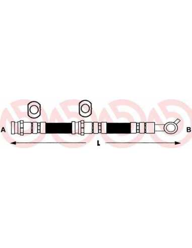 Latiguillo de frenos eje delantero izquierda/derecha BREMBO T 56 019 - NISSAN NOMAD Autobús