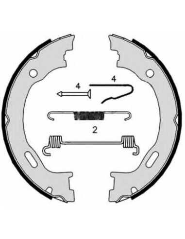 Zapata de freno eje trasero BREMBO S 50 515 - CHRYSLER 300 C Sedán