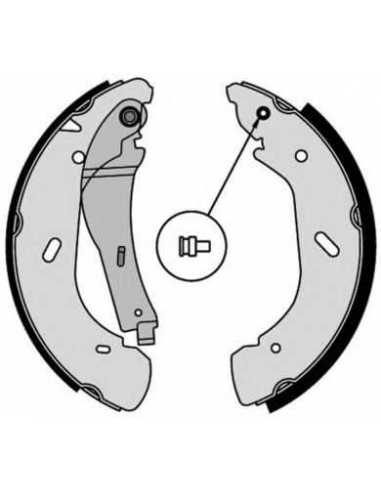 Zapata de freno eje trasero BREMBO S 56 513 - FORD TRANSIT Caja/Chasis