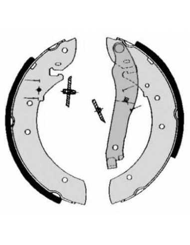 Zapata de freno eje trasero BREMBO S 61 510 - PEUGEOT 505 Break