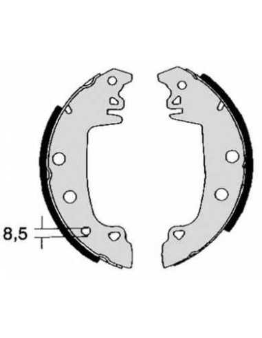 Zapata de freno eje trasero BREMBO S 61 511 - CITROËN C15