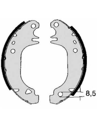 Zapata de freno eje trasero BREMBO S 61 535 - CITROËN AX