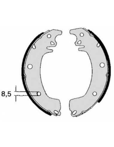 Zapata de freno eje trasero BREMBO S 68 514 - RENAULT TRAFIC Autobús