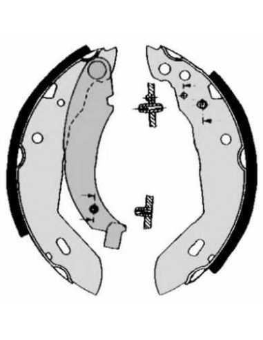 Zapata de freno eje trasero BREMBO S 68 518 - PEUGEOT 205  