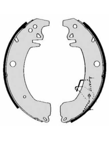 Zapata de freno eje trasero BREMBO S 68 537 - RENAULT TRAFIC Caja/Chasis