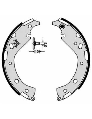 Zapata de freno eje trasero BREMBO S 83 549 - TOYOTA RAV 4 Mk II