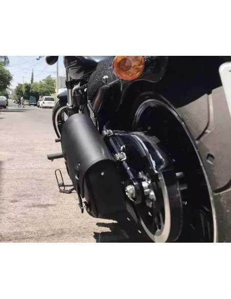 Alforja basculante para moto  Sportster en negro