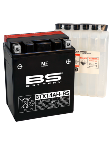 Batería BS Battery BTX14AH-BS - YTX14AH-BS - 12 V/12
