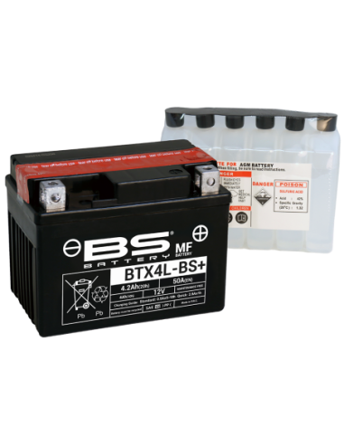 Batería BS Battery BTX4L-BS - YTX4L-BS - 12 V/3