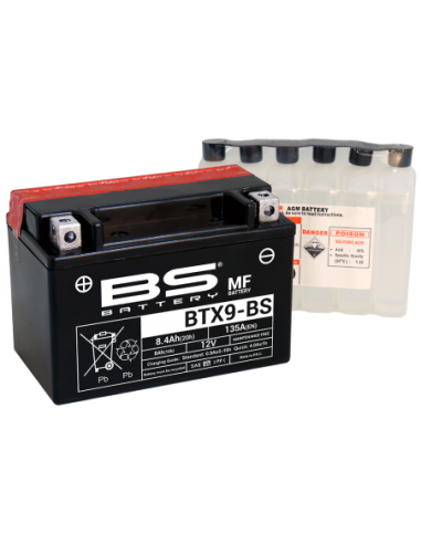 Batería BS Battery BTX9-BS - YTX9-BS - 12 V/8