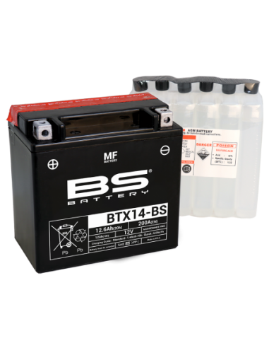 Batería BS Battery BTX14-BS - YTX14-BS - 12 V/12