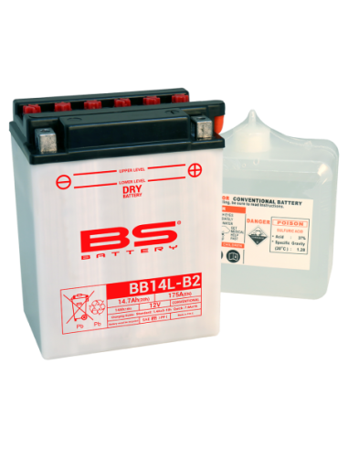 Batería BS Battery YB14L-B2 (Fresh Pack) - 12 V/14