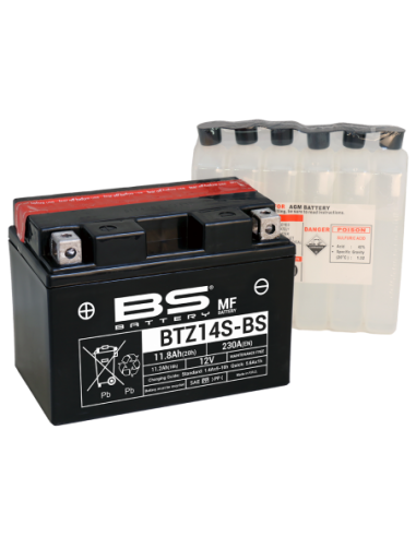 Batería BS Battery BS BTZ14S-BS - YTZ14S-BS - 12 V/11