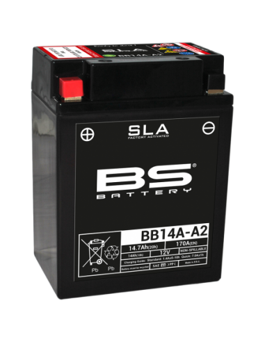 Batería BS Battery SLA BB14A-A2 (FA) - YB14A-A2 - 12 V/14