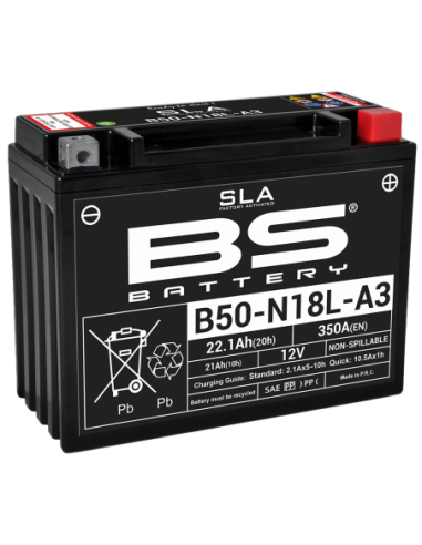Batería BS Battery SLA B50N18L-A3 (FA) - Y50N18L-A3 - 12 V/21