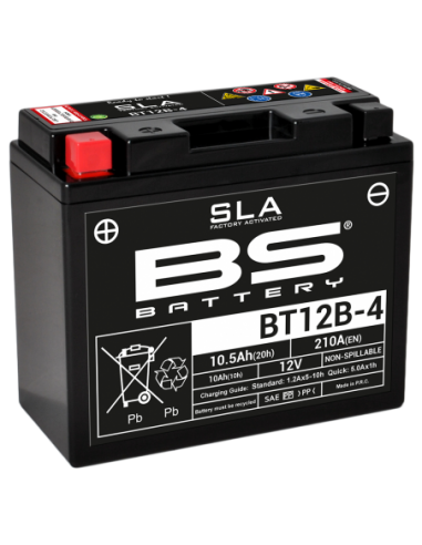 Batería BS Battery SLA BT12B-4 (FA) - YT12B-4 - 12 V/10