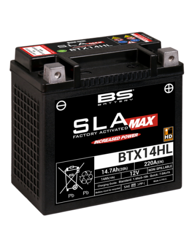 Batería BS Battery SLA MAX BTX14HL (FA) - BTX14L - 12 V/12