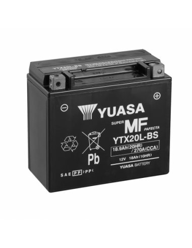 Batería Yuasa YTX20L-BS Combipack (con electrolito) - 12 V/18