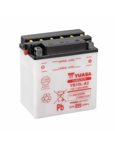 Batería Yuasa YB10L-A2 Combipack (con electrolito) - 12 V/11