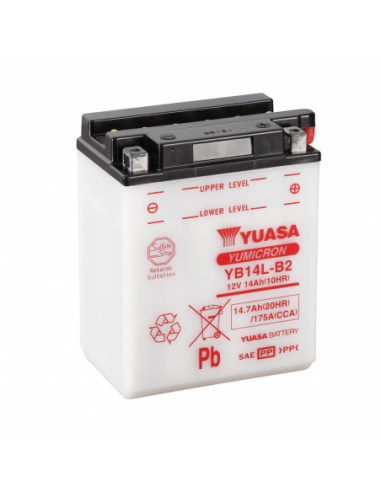 Batería Yuasa YB14L-B2 Combipack (con electrolito) - 12 V/14