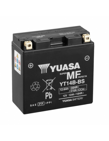 Batería Yuasa YT14B-BS Combipack (con electrolito) - 12 V/12