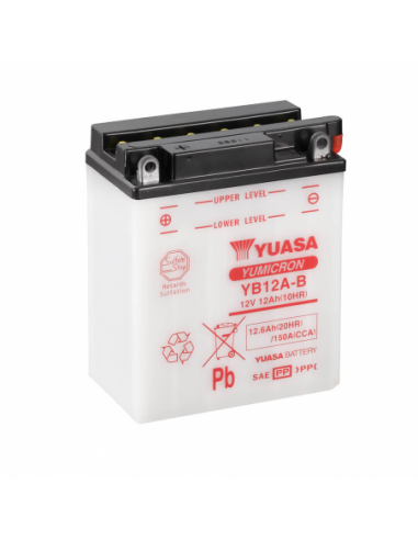 Batería Yuasa YB12A-B Combipack (con electrolito) - 12 V/12