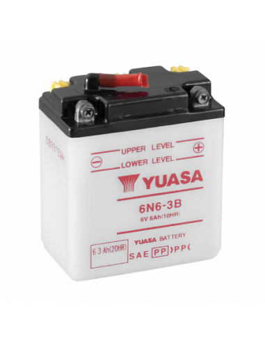 Batería Yuasa 6N6-3B Dry charged (sin electrolito) - 6 V/6