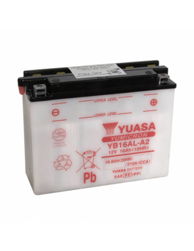 Batería Yuasa YB16AL-A2 Dry charged (sin electrolito) - 12 V/16