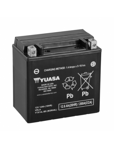 Batería Yuasa YTX14L-BS Combipack (con electrolito) - 12 V/12