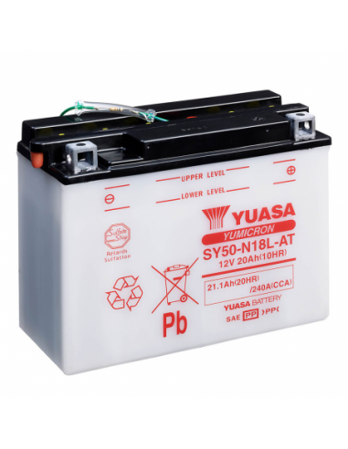 Batería Yuasa SY50-N18L-AT Combipack (con electrolito) - 12 V/20