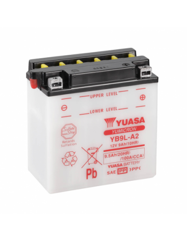 Batería Yuasa YB9L-A2 Combipack (con electrolito) - 12 V/9