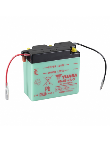 Batería Yuasa 6N4B-2A-3 Dry charged (sin electrolito) - 6 V/4