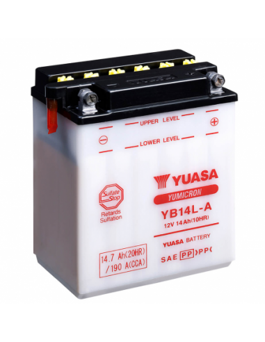 Batería Yuasa YB14L-A Dry charged (sin electrolito) - 12 V/14