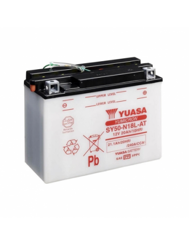 Batería Yuasa SY50-N18L-AT Dry charged (sin electrolito) - 12 V/21