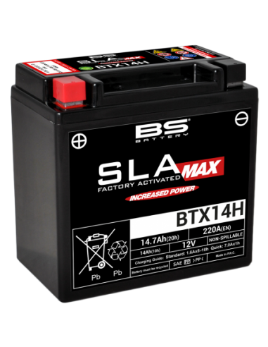 Batería BS Battery SLA MAX BTX14H (FA) - YTX14H - 12 V/22