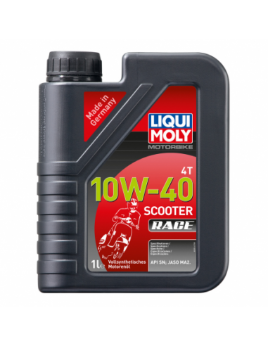 Bote 1L aceite 100% sintético Liqui-Moly 10W-40 Scooter Race. 20826. 4100420208263