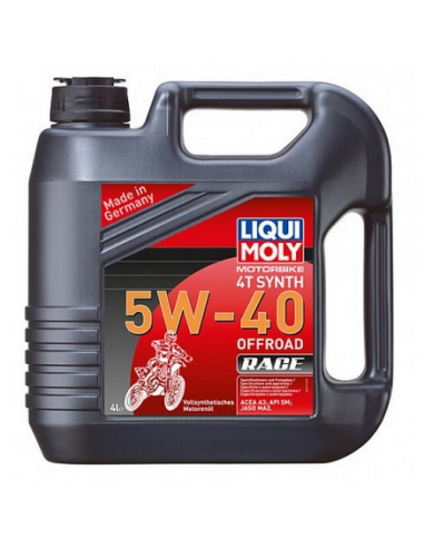 Garrafa de 4L aceite Liqui Moly 100% sintético 4T Synth 5W-40 Off road Race 3019. 3019. 4100420030192