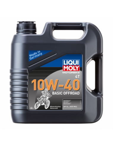 Garrafa 4L de aceite Liqui-Moly 10W-40 BASIC OFFROAD. 3062. 4100420030628